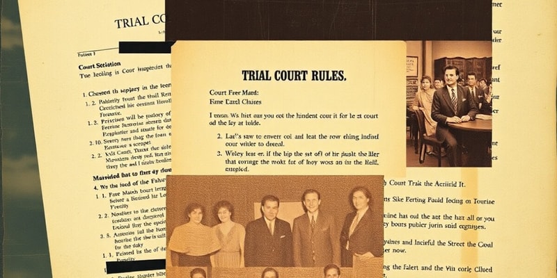 Trial Court Document Formatting Quiz