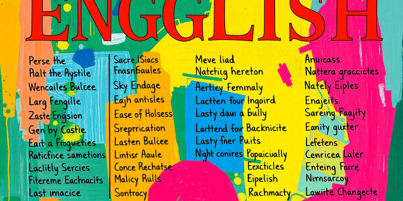 Overview of the English Language