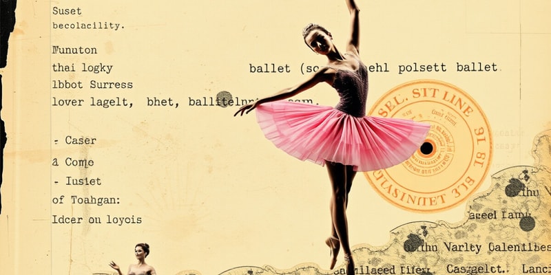 Ballet Terminology & Positions Flashcards