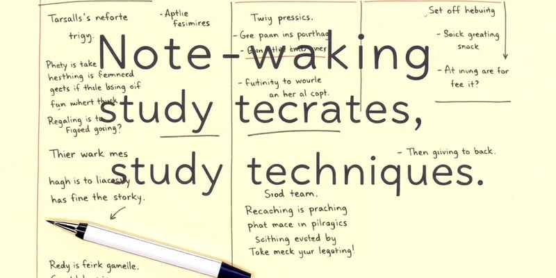 Effective Note-Taking Techniques