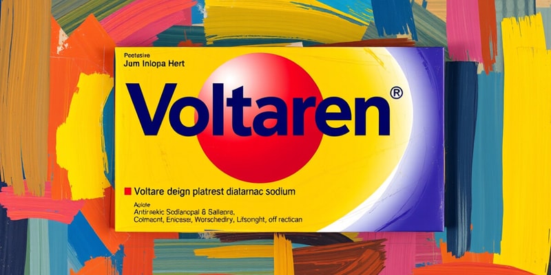 Pharmacology Drug Voltaren Flashcards