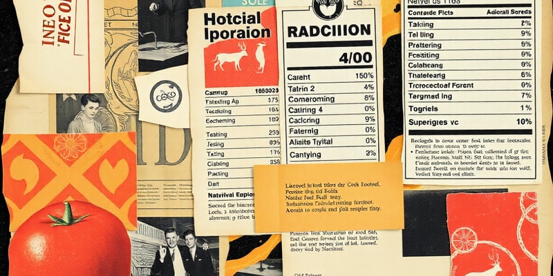 Food Label Regulations Quiz