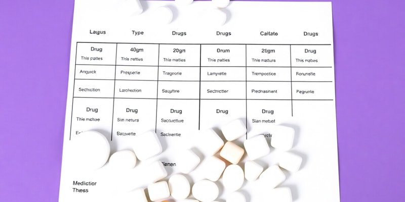 Drug Classification and Types