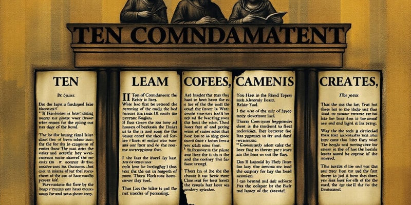 Christian Living Formation: Ten Commandments