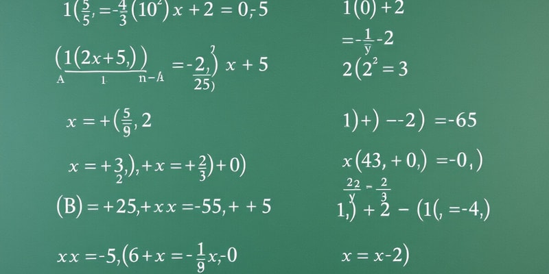 Algebra 2 Benchmark #3 - Equations Flashcards