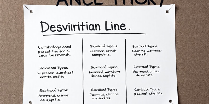 Sociology: Deviance and Crime Concepts