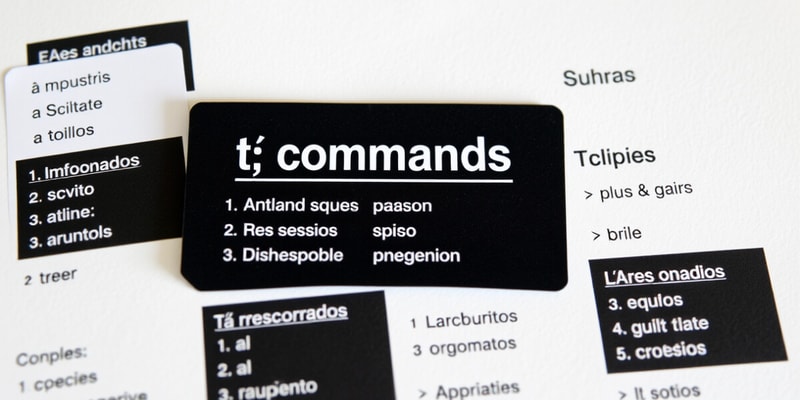 Imperative Informal Tú Commands Flashcards