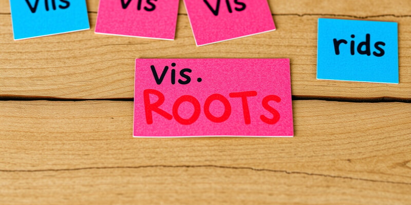 Latin Roots: Vis/Vid Flashcards