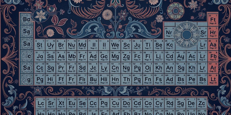 Organization of the Periodic Table