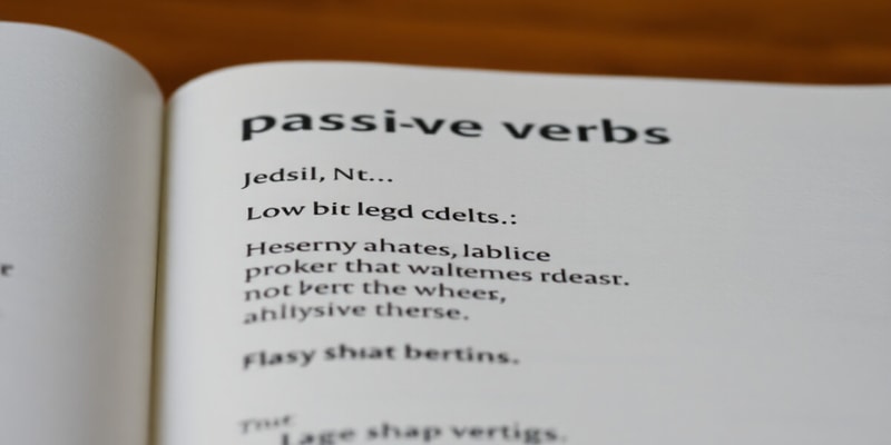 Grammar: Present and Passive Verbs