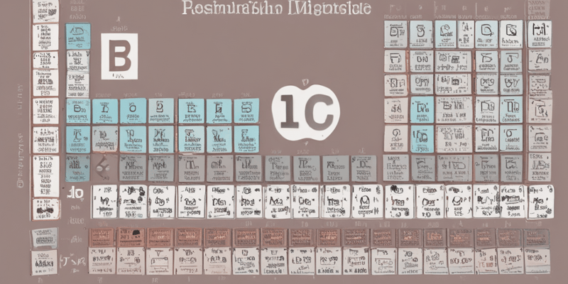 Element Properties and Periodic Table