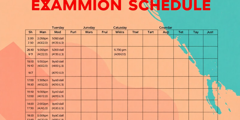 Half Yearly Exam Schedule and Details