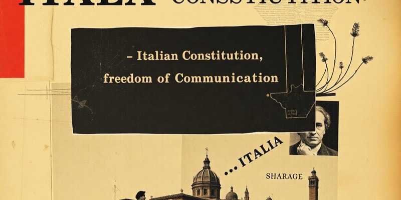 libertà delle corrispondenze e delle comunicazioni