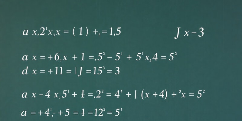 Algebra Basics Quiz