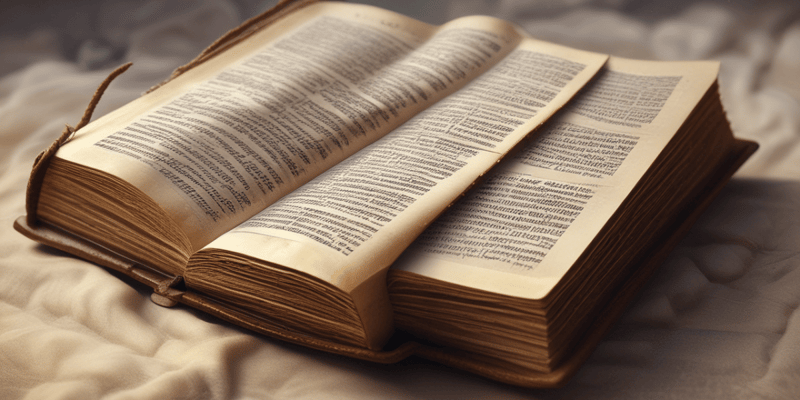 The Bible: Old Testament and New Testament