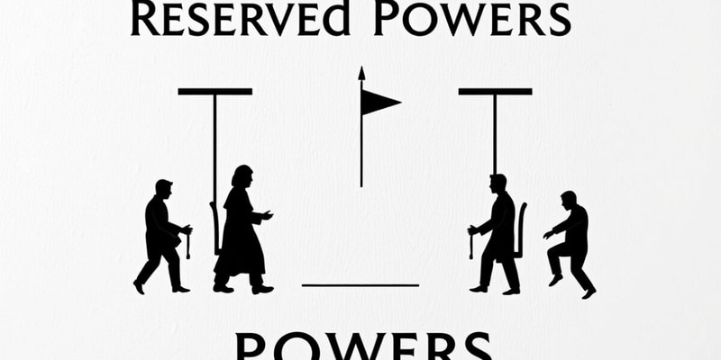 Exclusive and Reserved Powers Quiz