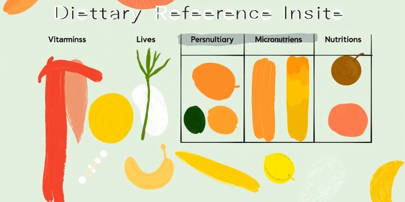 Dietary Reference Intake for Vitamins