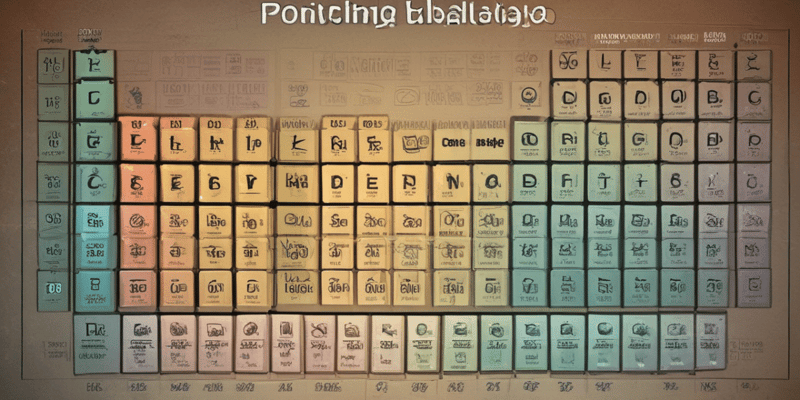 Diagonal Relationships of Elements in The Periodic Table