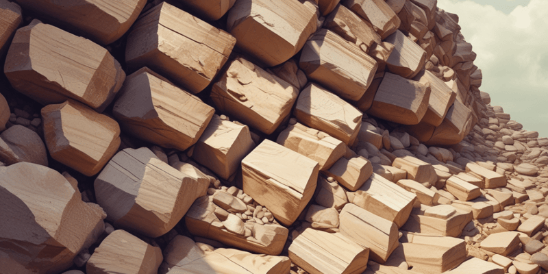 Regulaciones de rocas sedimentarias en la construcción