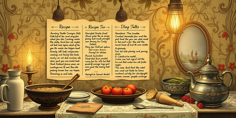 Cooking Recipe Formats Quiz