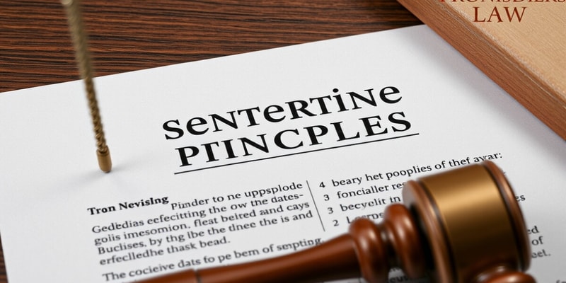 Sentencing Principles in Criminal Law