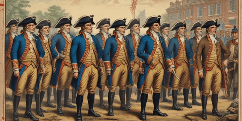 American War for Independence and the Stamp Act Quiz