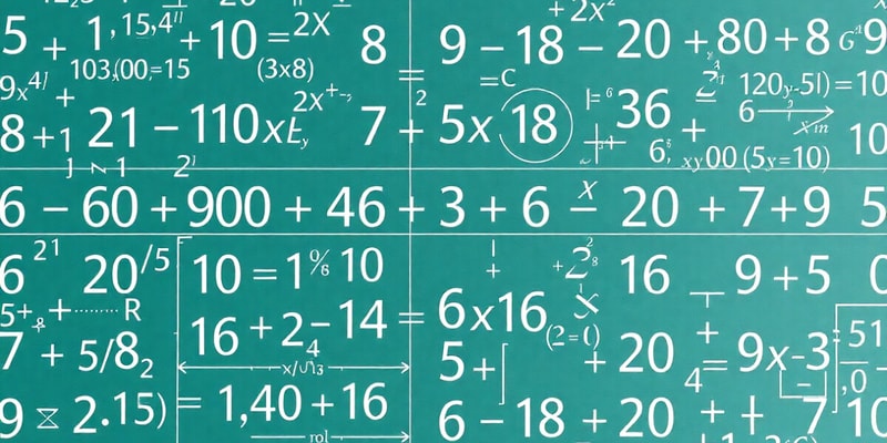 Mathematics Fundamental Concepts Quiz