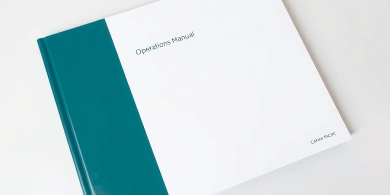 Cathay Pacific Operations Manual Quiz