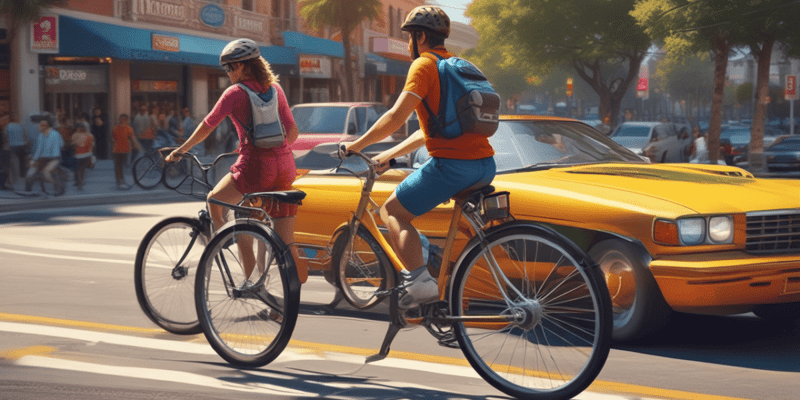 Pedestrian Safety and Bicycle Laws Quiz
