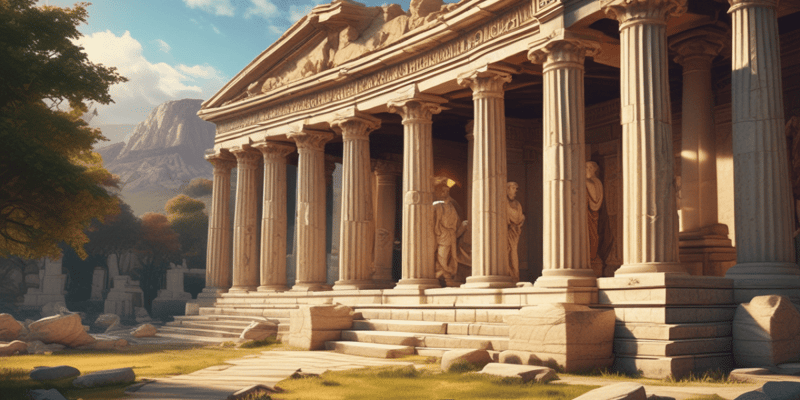 Ancient History Quiz: Greek and Roman Civilization