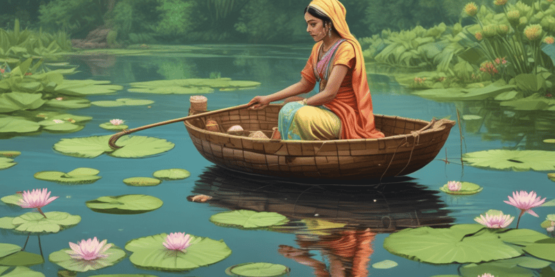 Harvesting Water Lily Seeds in Bihar, India
