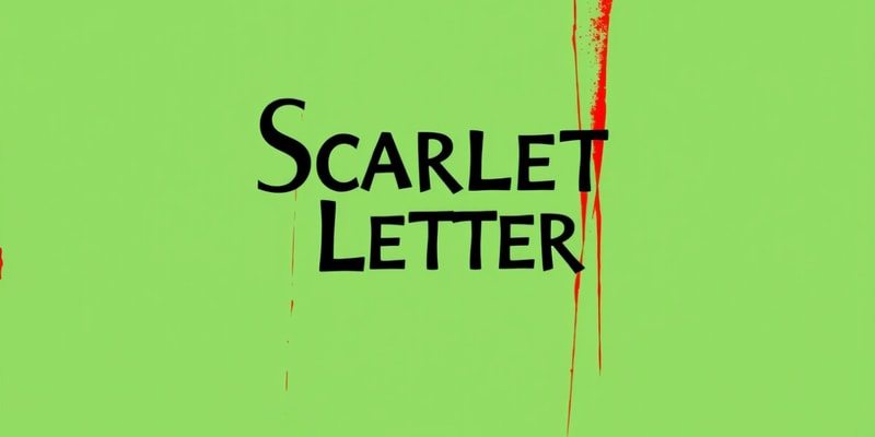 Scarlet Letter Chapters 12-16 Vocabulary Quiz