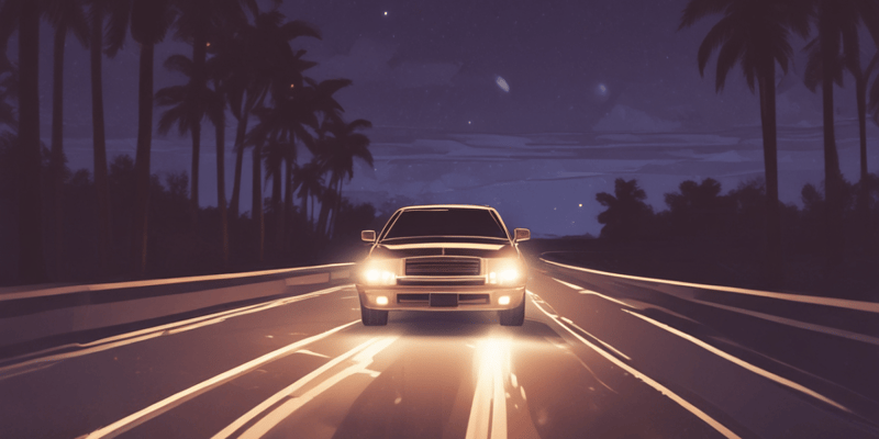 Night Driving Safety in Florida Law Quiz