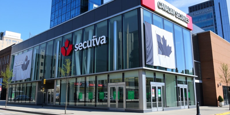 Overview of the Canadian Securities Industry