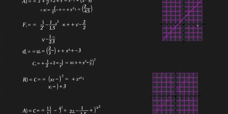 Common Core Algebra I Unit Test