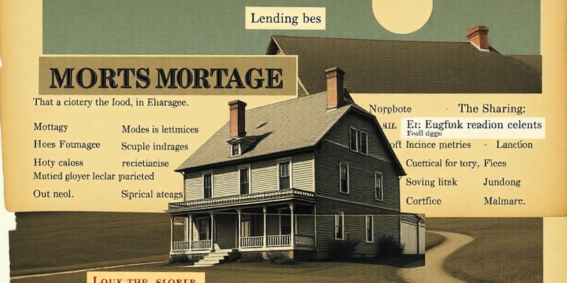 Mortgage Lending Terminology Quiz