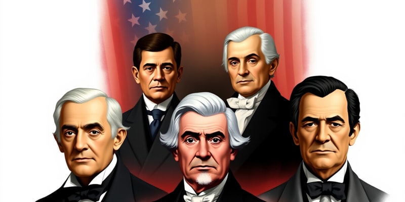 First 5 Presidents of US Flashcards