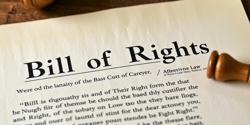 The Bill of Rights Flashcards