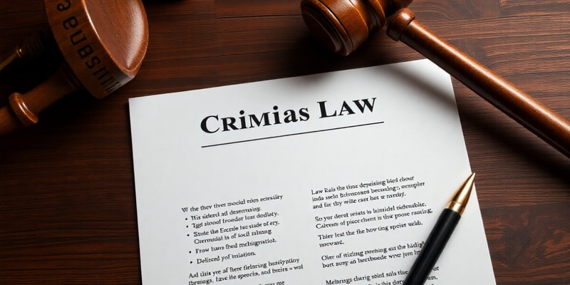 Basic Principles of Criminal Law