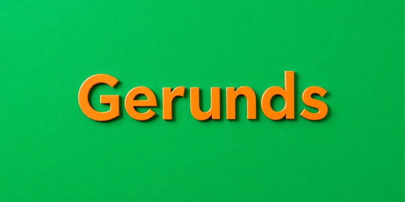 Gerunds After Verbs Quiz