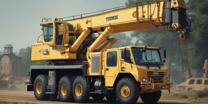 Terex/Atlas 600.2 M1 Crane Specifications Quiz