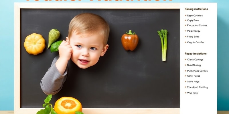 Life Cycle Nutrition: Toddlers to School-Aged Children