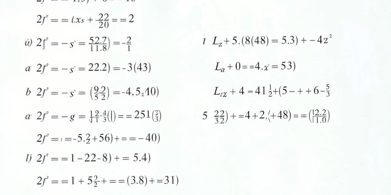 Équations Différentielles - Exercices