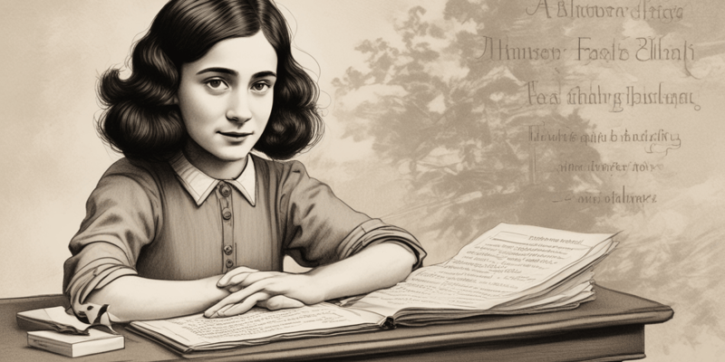 Analyzing Diary of a Young Girl by Anne Frank