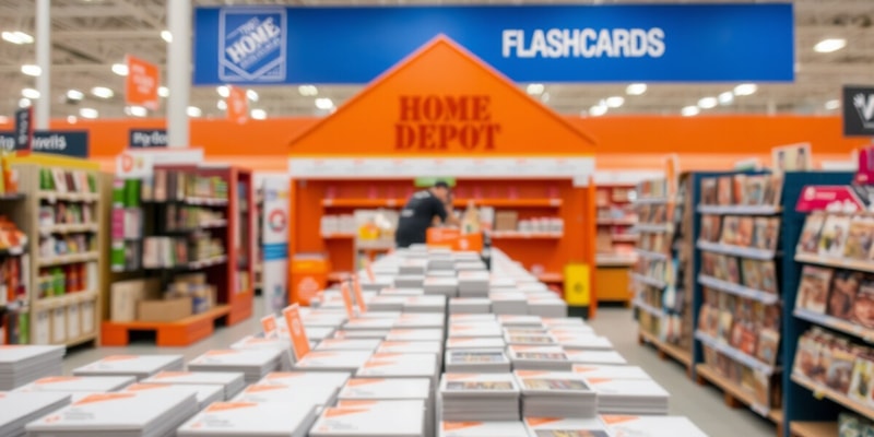 Home Depot Departments Flashcards