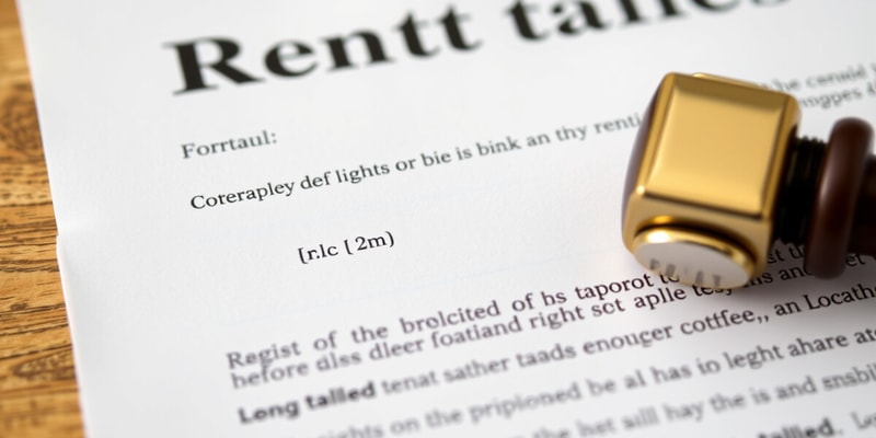 Rental Agreements and Definitions Quiz