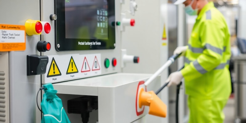 Machinery Risk Controls and Cleaning Equipment Quiz