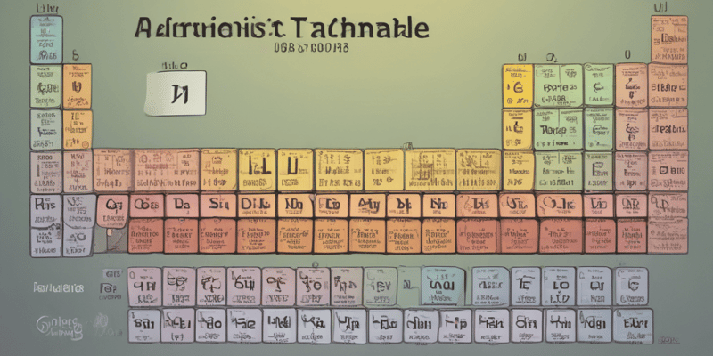 Properties of Elements in the Periodic Table