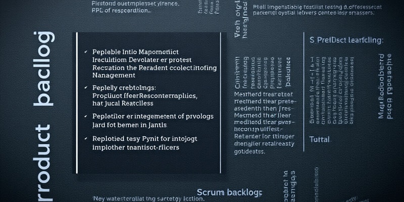 Scrum Methodology and Product Backlog