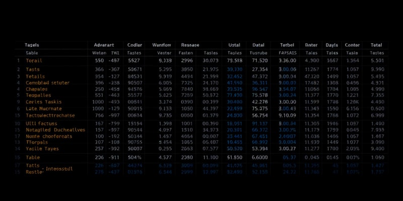 Caratteristiche delle Tabelle